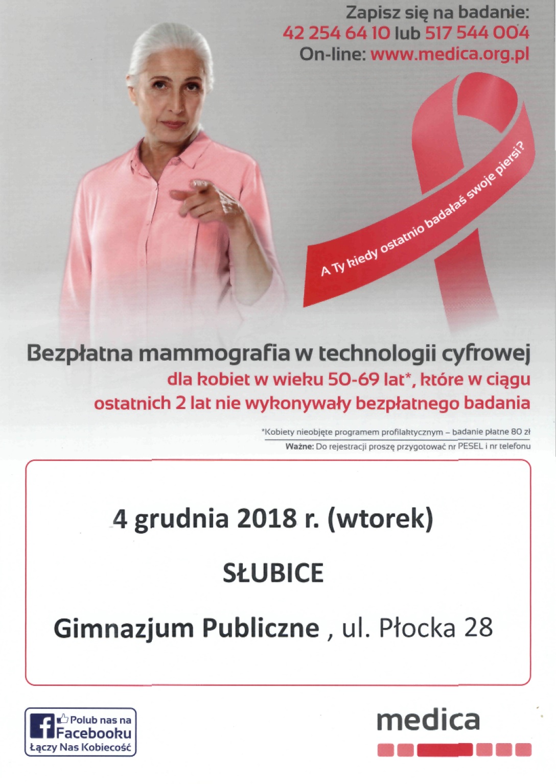 Bezpłatne badania mammograficzne