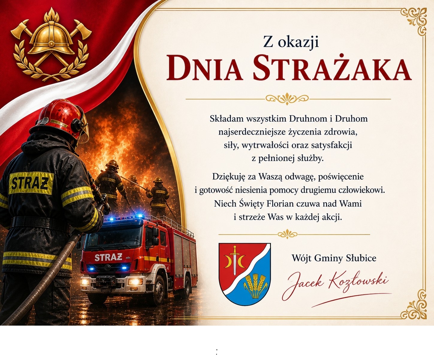 Życzenia z okazji Dnia Strażaka