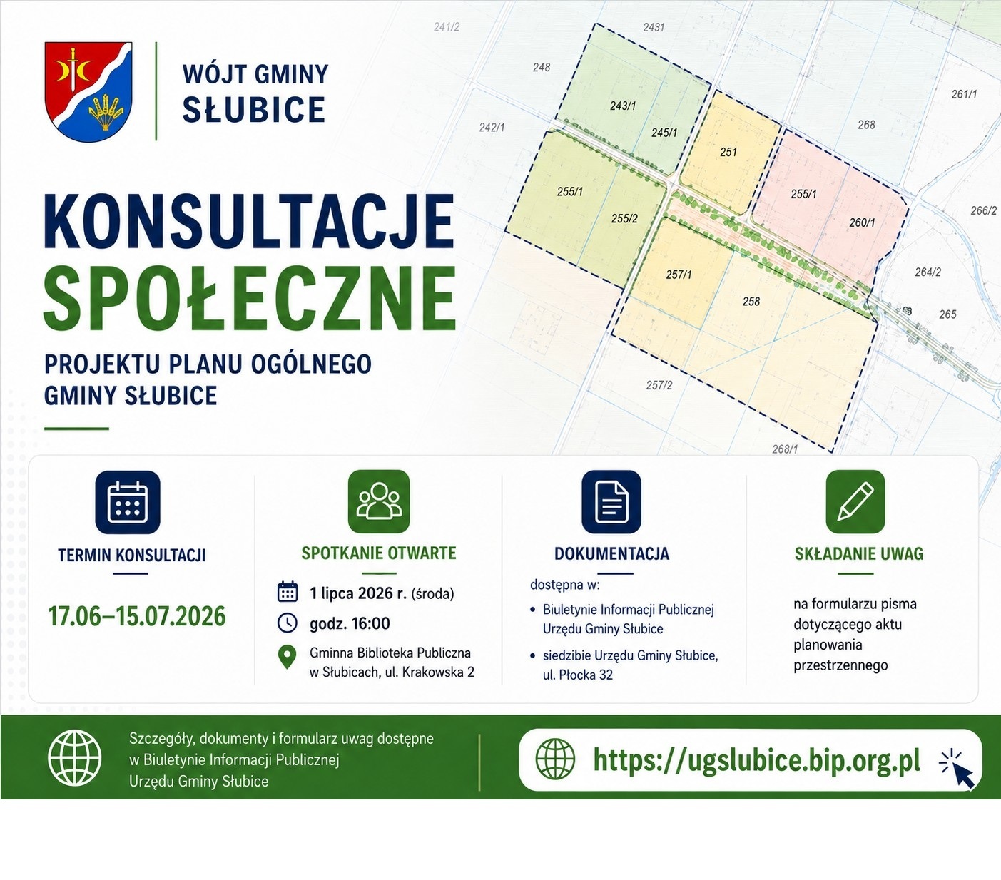 Konsultacje społeczne projektu Planu Ogólnego Gminy Słubice