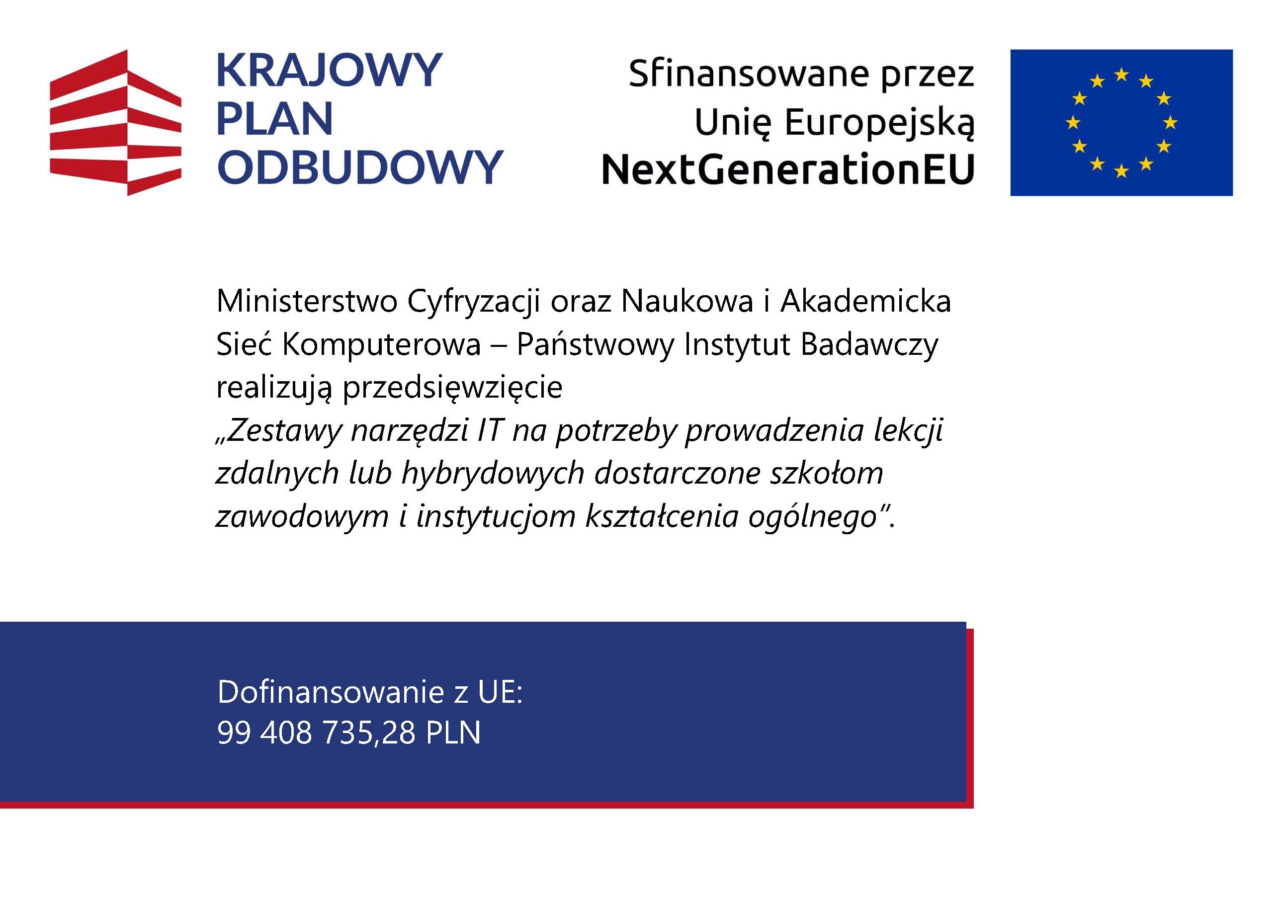 Sprzęt dla szkół w ramach projektu KPO