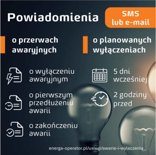 Energa-Operator wprowadza bezpłatne alerty o wyłączeniach